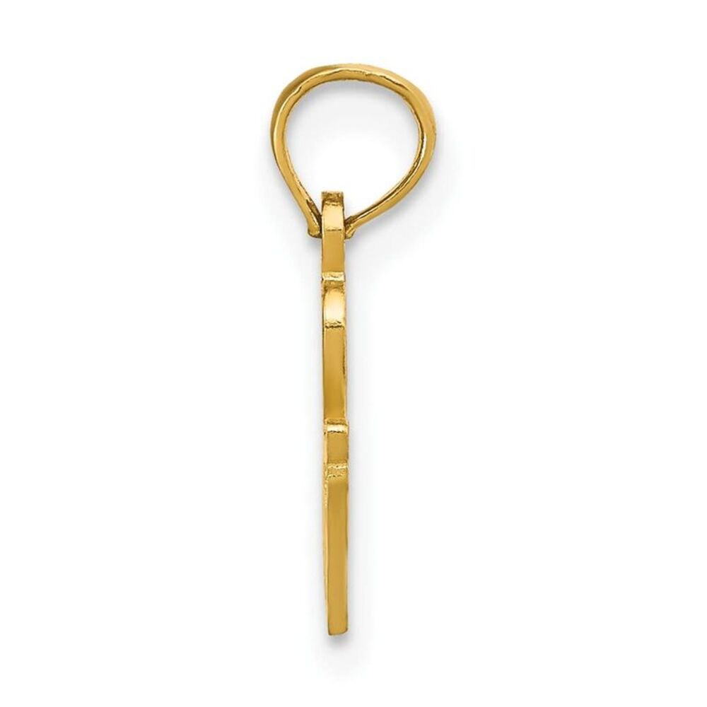 10k Yellow Gold Solid Tennessee State Pendant - image 7